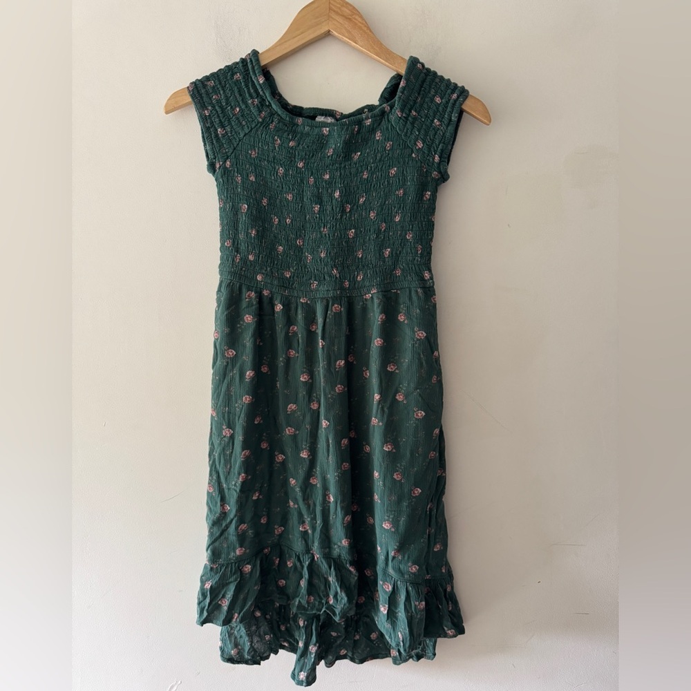 Abercrombie Kids- Adorable Green and Pink Floral‎ Dress Size 9/10